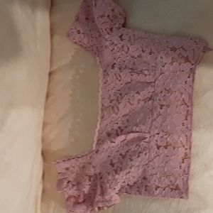 Lottie Moss Milkmaid Puff Lace Crop Top. NWT Size small